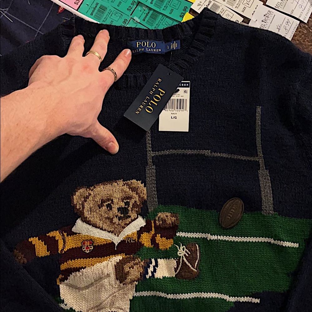 NWT Polo Rugby Bear Knit Sweater